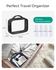 BAGSMART waterproof clear PVC material bag protects contents from leaks