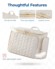 BagSmart waterproof pocket front-pocket design keeps wet items separated for easy cleanup.