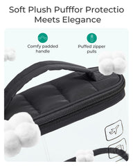 BAGSMART waterproof PVC clear bag offers quick visibility and easy wipe-clean maintenance.