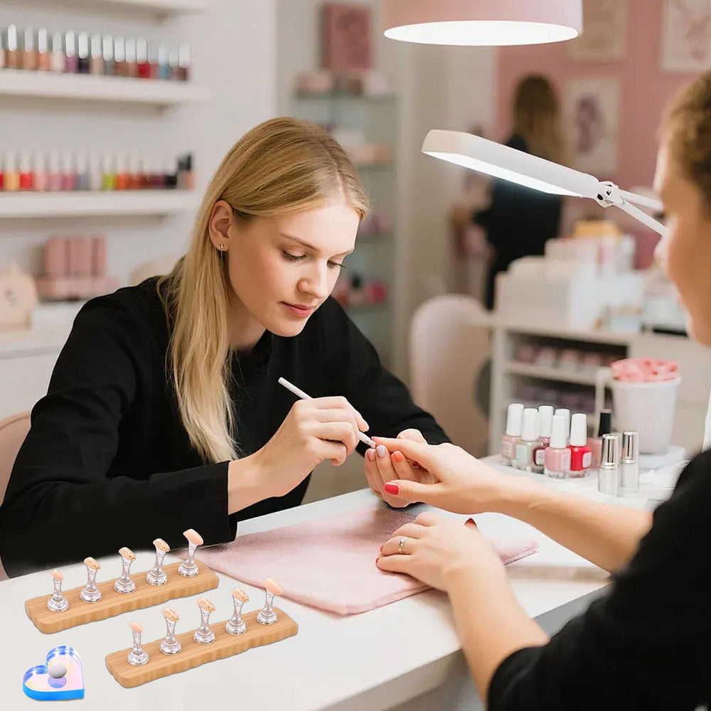 BAGTeck nail art display-essentials keeps tutorials organized on your desk