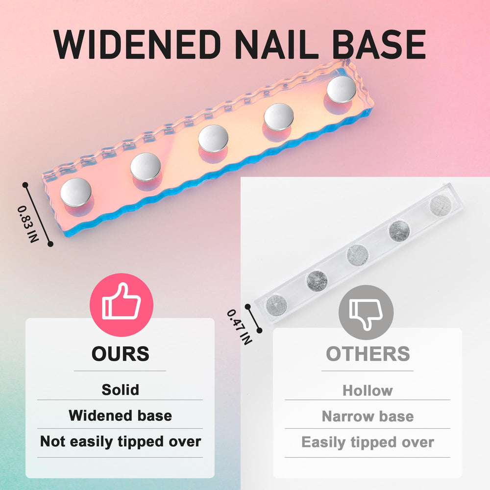 BAGTeck nail stand with wide base for stability during art and display.