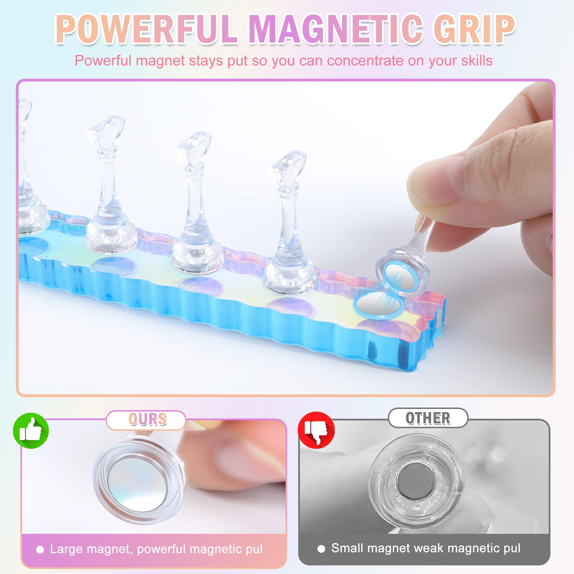 BAGTeck magnetic nail-tip holder enabling quick placement during design
