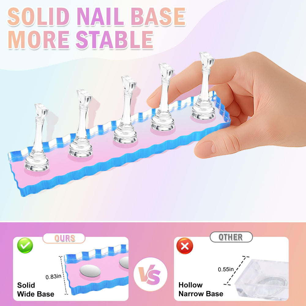 BAGTeck pinky nail stand supports small nails with precision