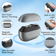 BaiKupo Easy Clip LED-light view demonstrates precise trimming in low light