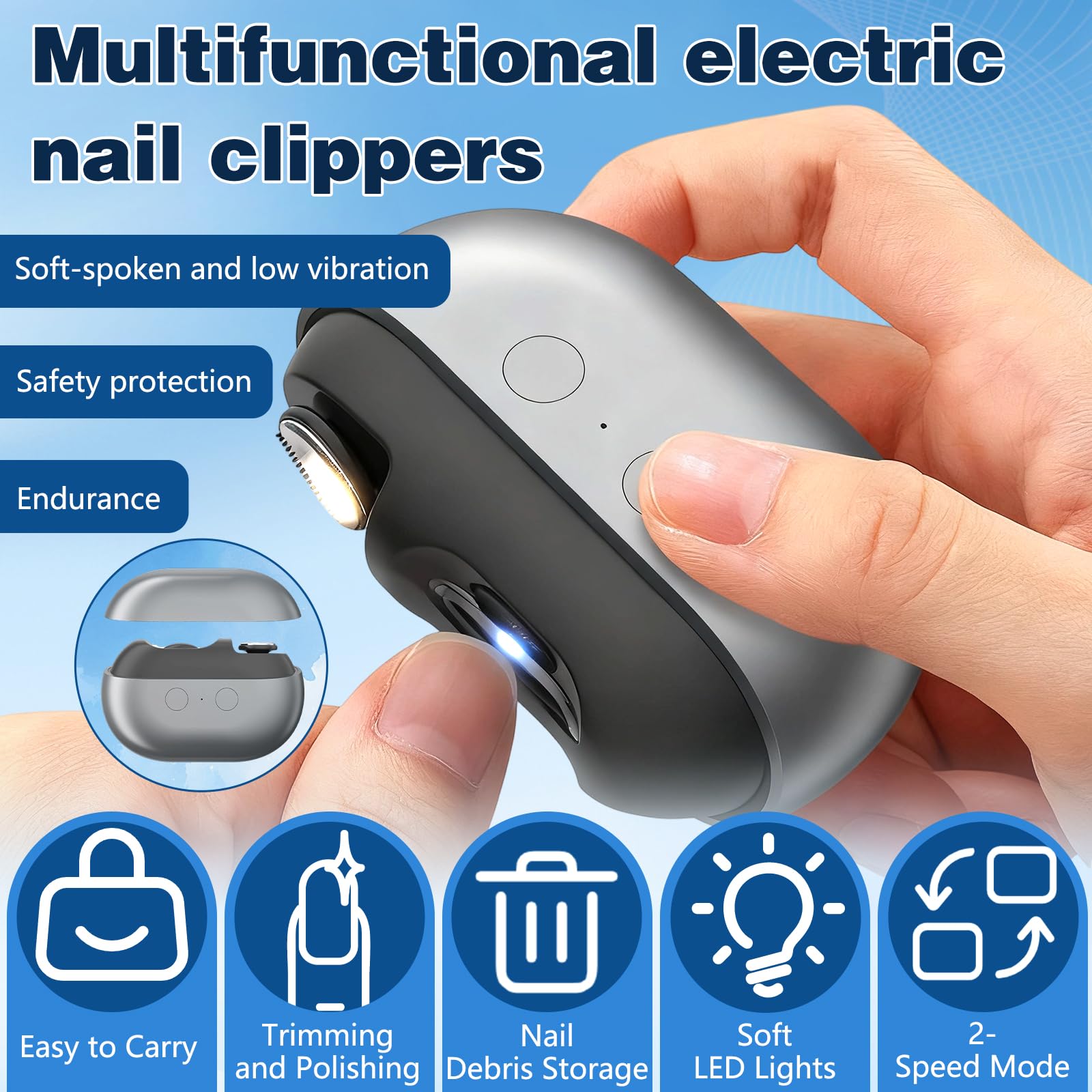 BaiKupo Easy Clip storage box shot indicates clean clipping containment
