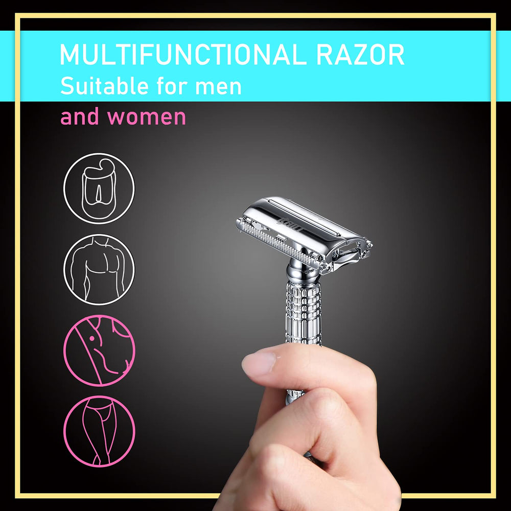 BAILI butterfly-open-razor close-up highlights precision and smooth balance for better control.