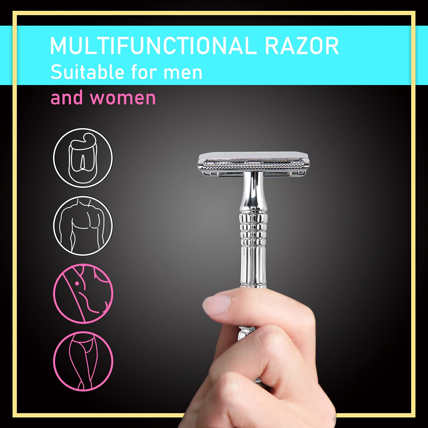 BAILI Classic razor head close-up showing close comb design for smooth shave