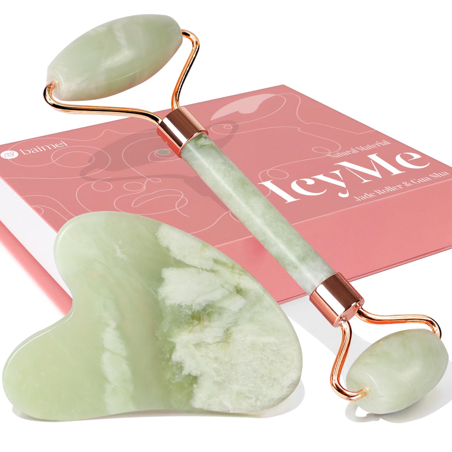 BAIMEI IcyMe dual-tool set close-up highlighting versatile face massage tools.