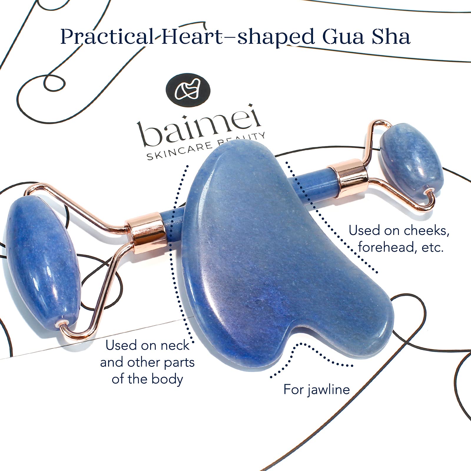 BAIMEI IcyMe face and eye roller in use for puffiness relief
