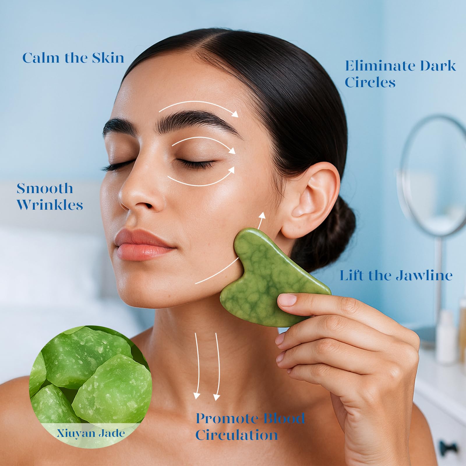 Baimei IcyMe forehead and jawline area ready for refreshing massage
