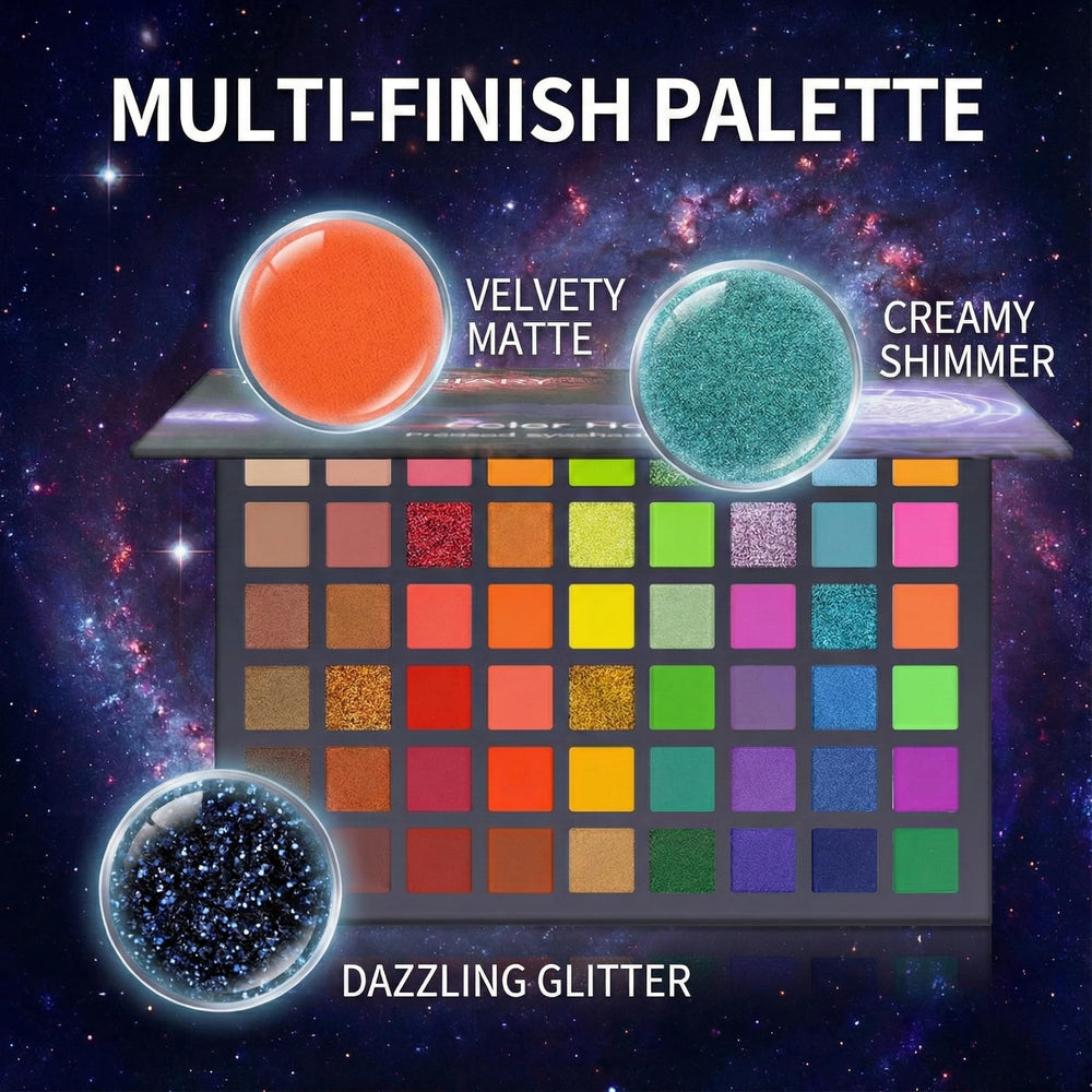 BAISEN DIARY 54-color swatches show matte, shimmer, and neon tones.