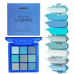 BAISEN DIARY 9 Colors Palette open with blue tones for bold looks