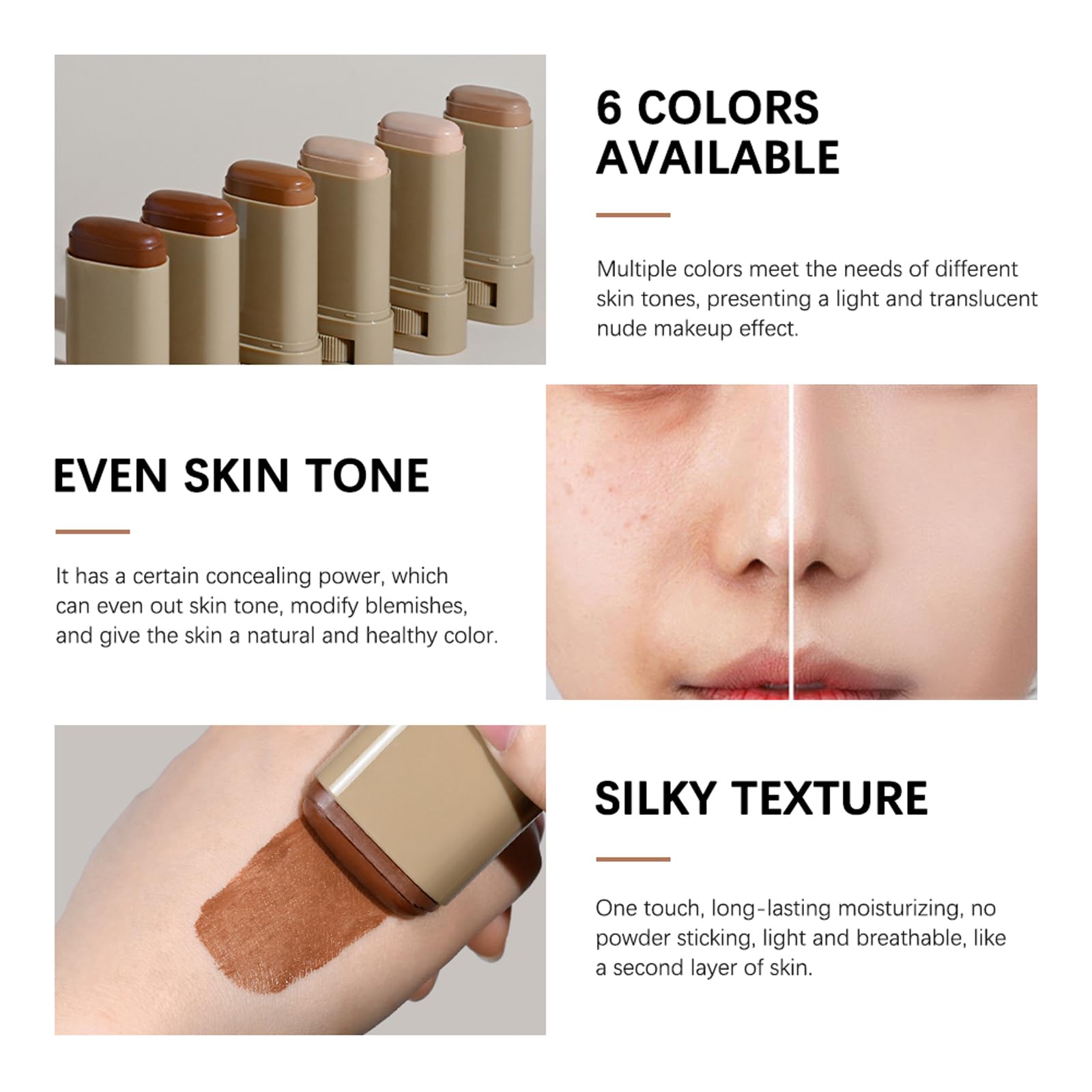 BAISEN DIARY Beauty Balm Serum sheer-to-medium tint stays natural and light on skin