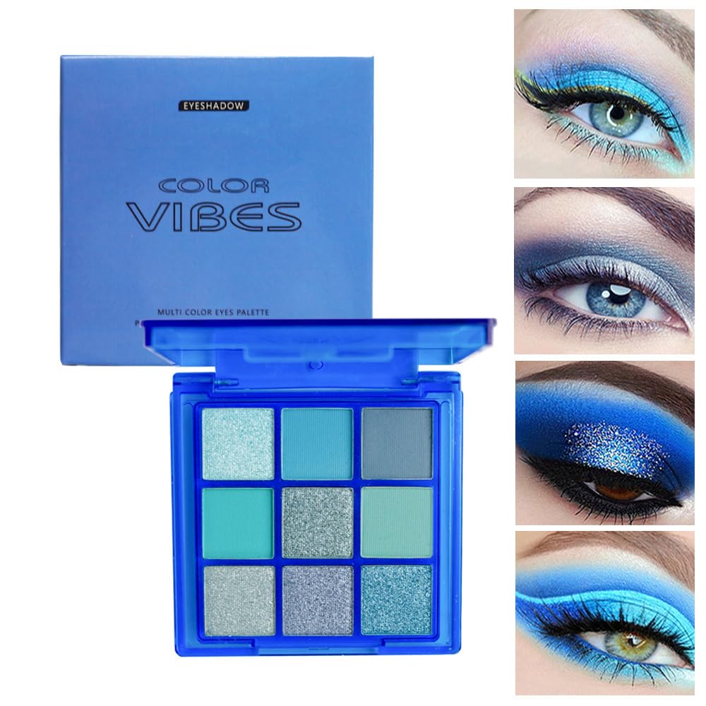 BAISEN DIARY blue shades swatches show rich pigment for long-lasting color payoff