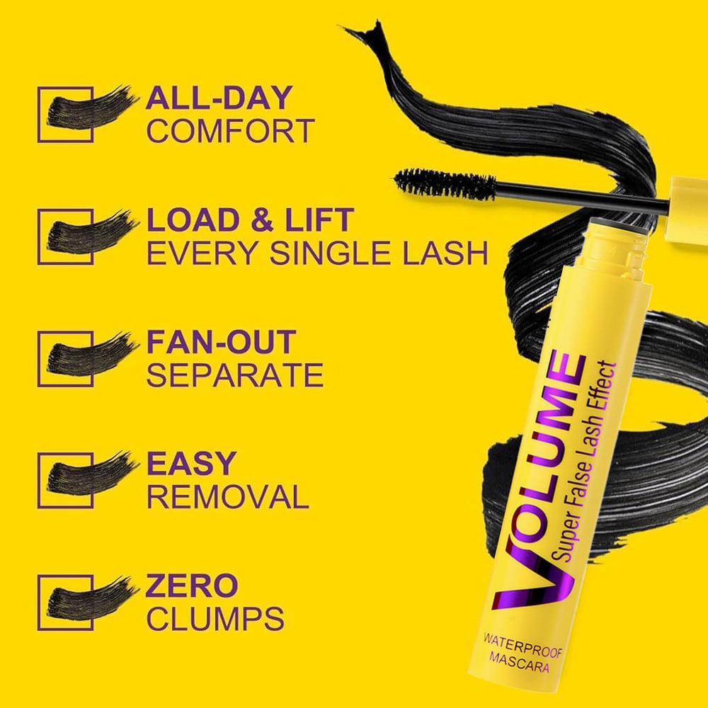 BAISEN DIARY Bubble Mascara applied lashes show fluffy, separated definition with jet-black pigment.
