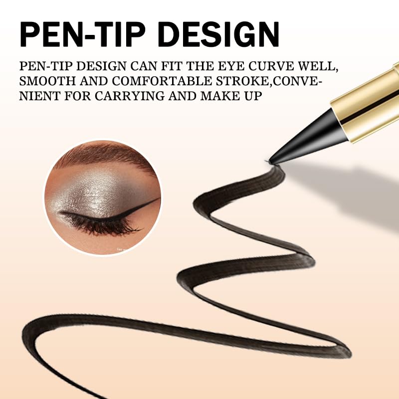 BAISEN DIARY cream eyeliner glide swatch highlights smooth application and bold payoff.