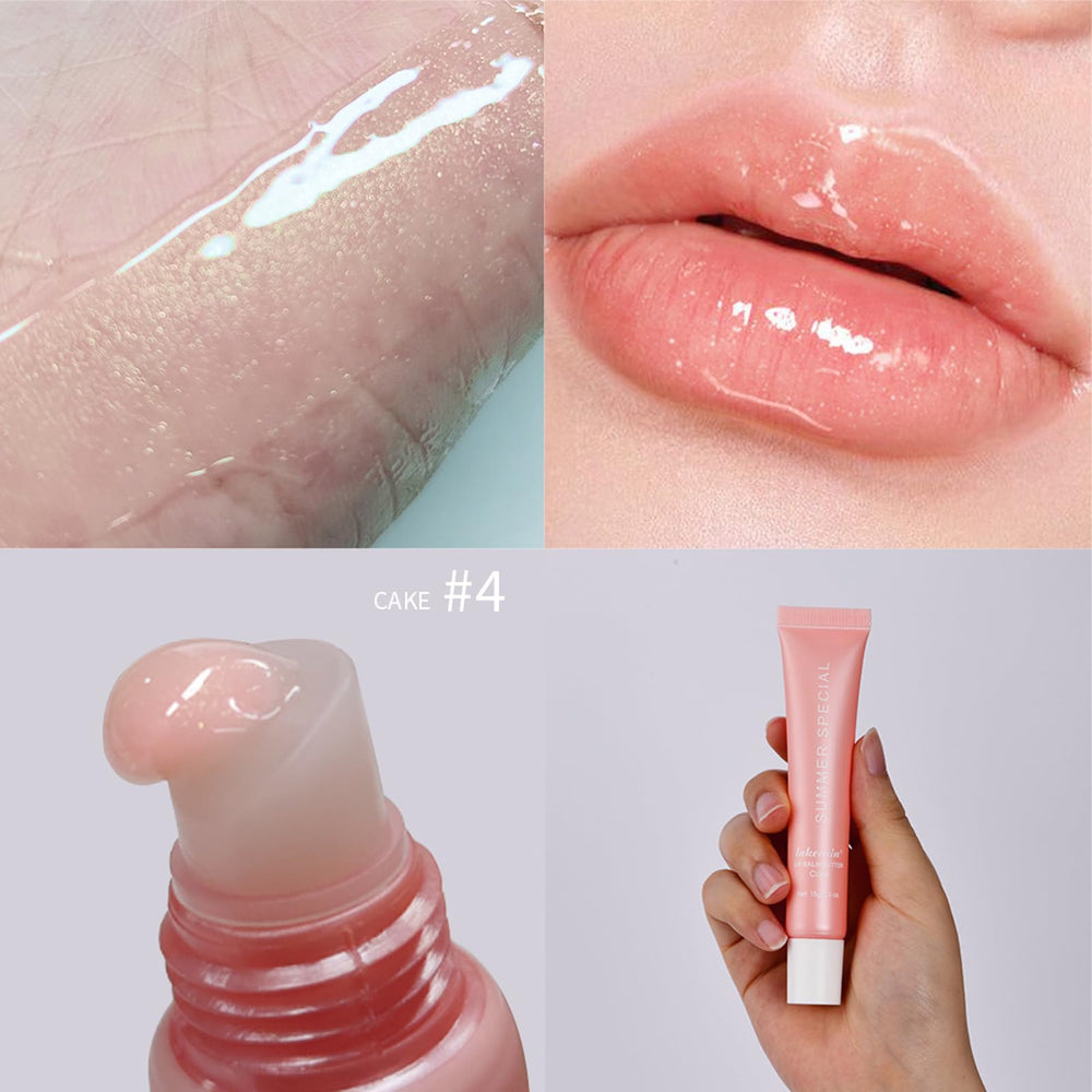 BAISEN DIARY lip butter after use shows soft, smooth lips