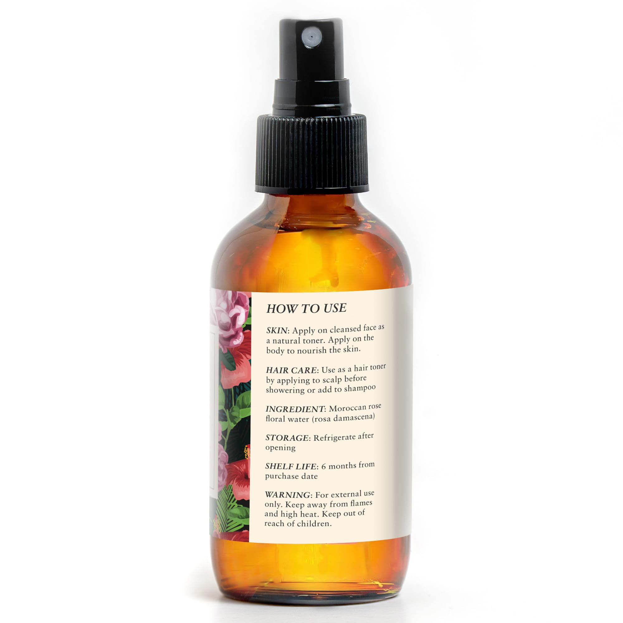 Baja Basics Rose Water Spray close-up on Moroccan rosewater ingredient