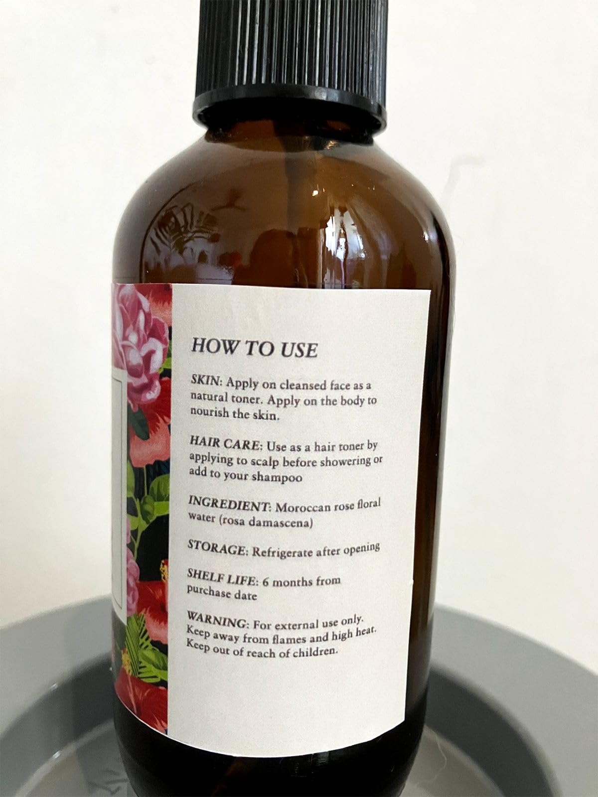 Baja Basics Rose Water Spray in a spa-like setting emphasizing aromatherapy