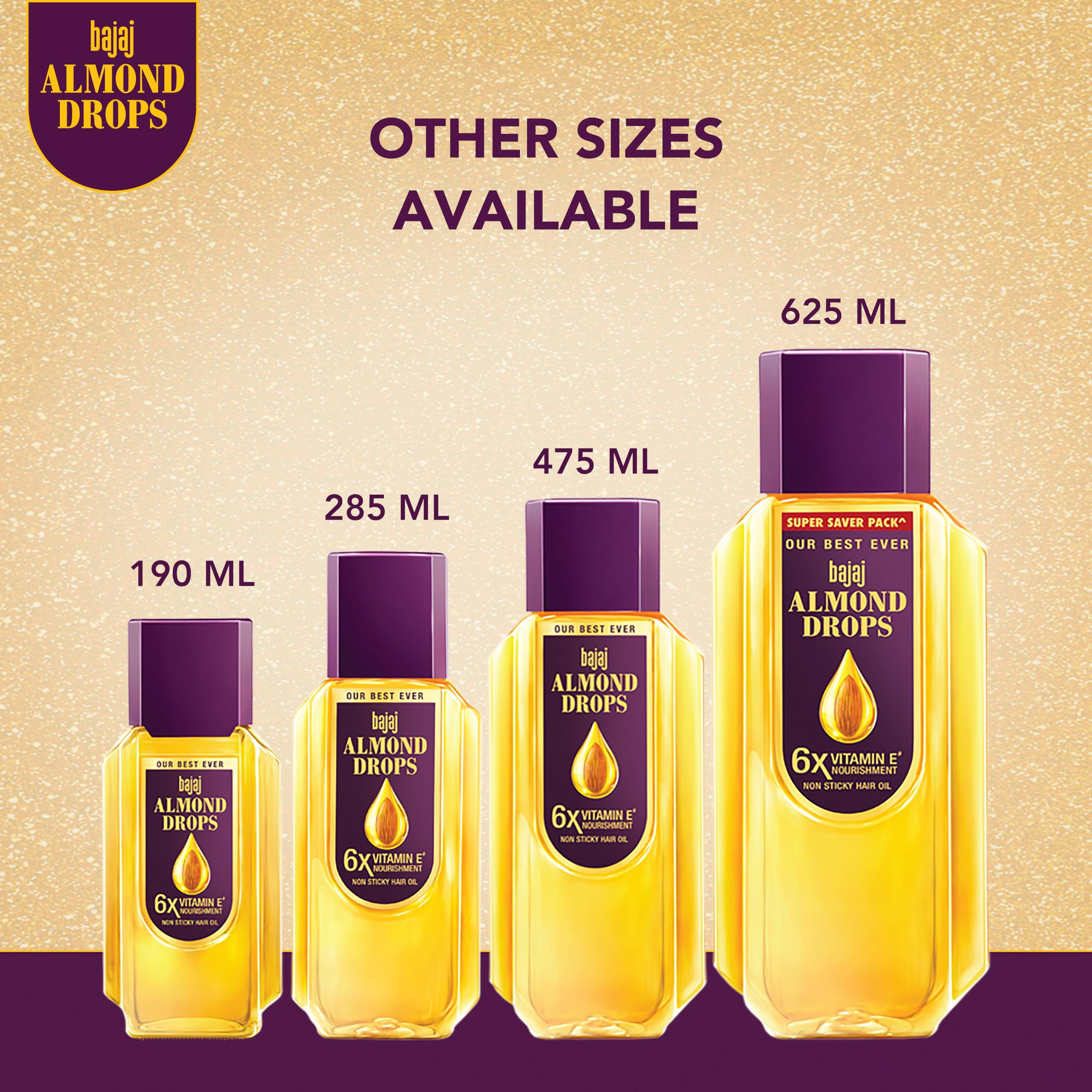 Bajaj Almond Drops packaging shot emphasizes value for daily hair care routine