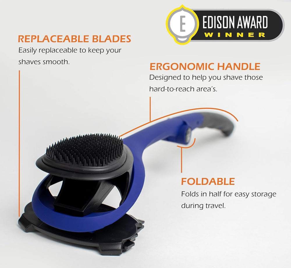 BAKblade 2.0 Elite Plus extended-handle; enables reach for hard-to-reach back areas.