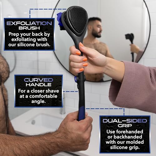 baKblade 3.0 silicone grip offers steady control during grooming.