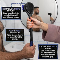 baKblade 3.0 silicone grip offers steady control during grooming.