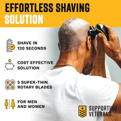The Cut Buddy Bald Buddy head shaver digital display keeps battery info at a glance for reliable grooming.
