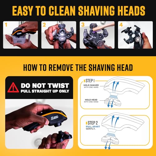 The Cut Buddy Bald Buddy head shaver easy clean razor enables quick maintenance after use.