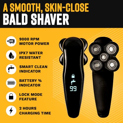The Cut Buddy Bald Buddy head shaver waterproof design survives splash zones and shower routines.