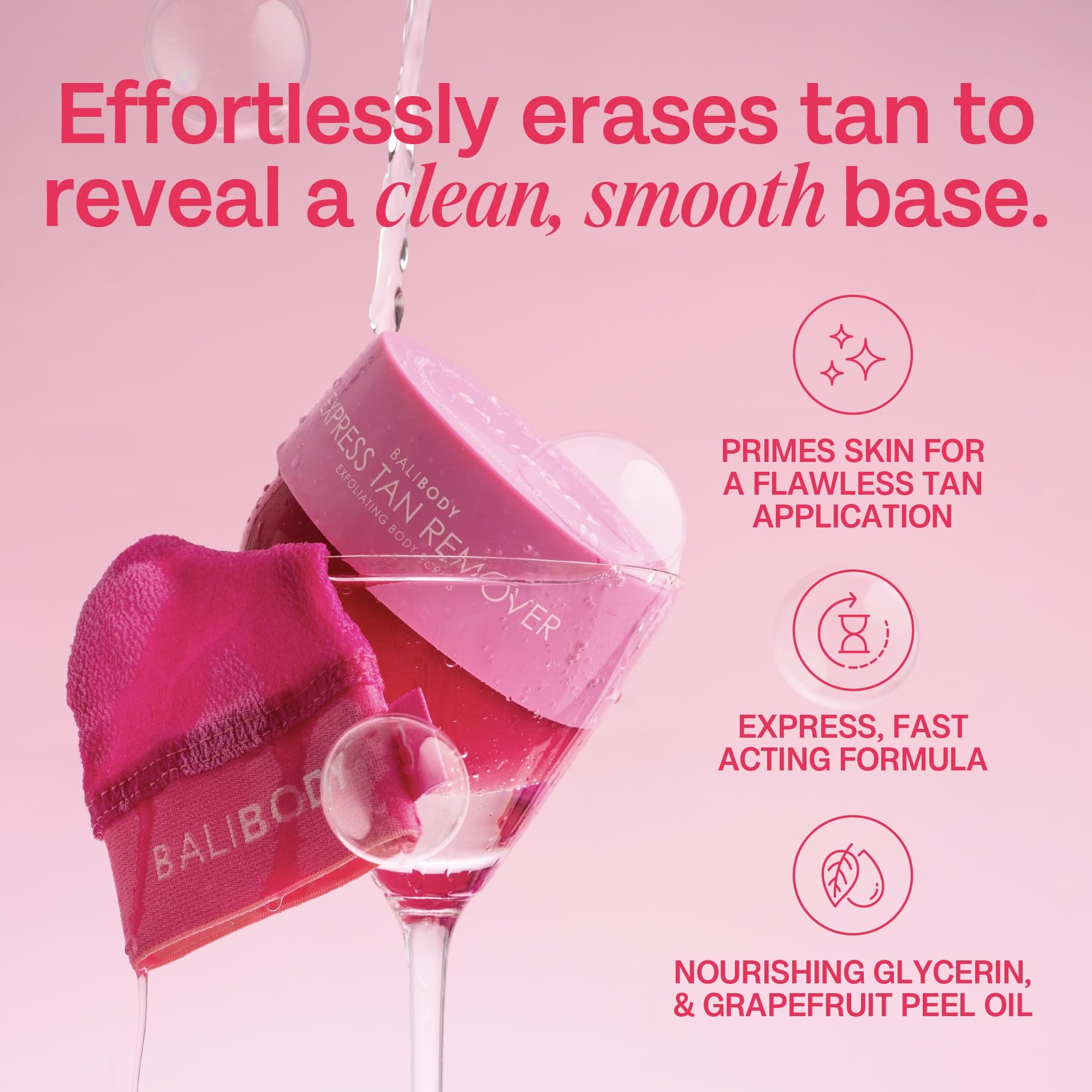 Bali Body Express Tan Remover scrub texture close-up showing pumice particles