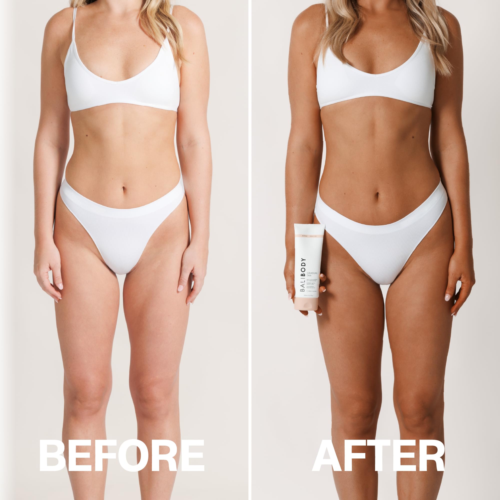 Bali Body Gradual Tan application on hands for even streak-free glow.