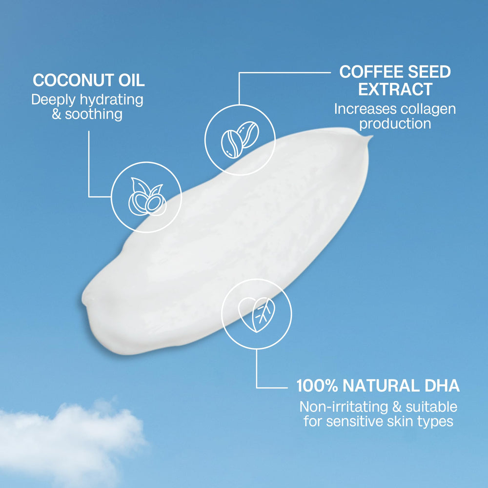 Bali Body Gradual Tan demonstration of gradual bronze glow on skin.