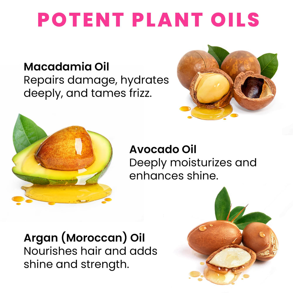 Bali Secret Hussell avocado oil ingredient shot emphasizes nourishment.