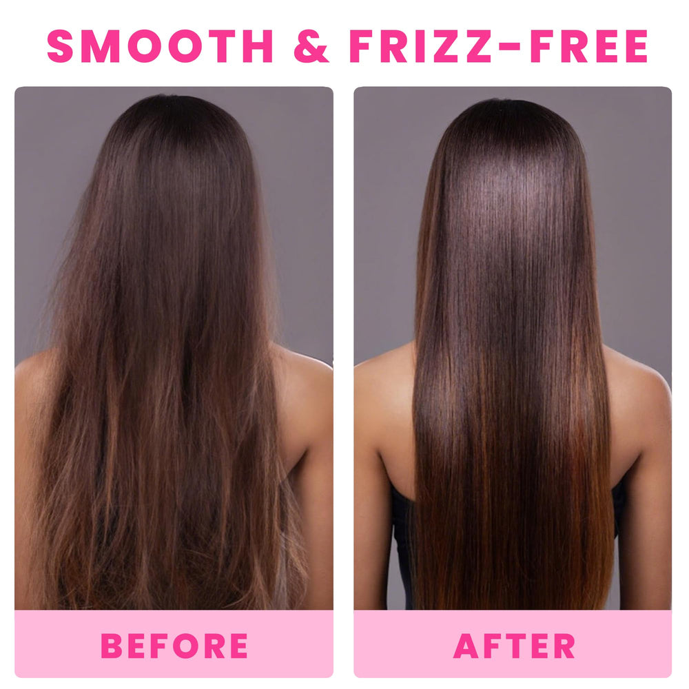 Bali Secret Hussell no-rinse application scene promotes easy post-wash styling.