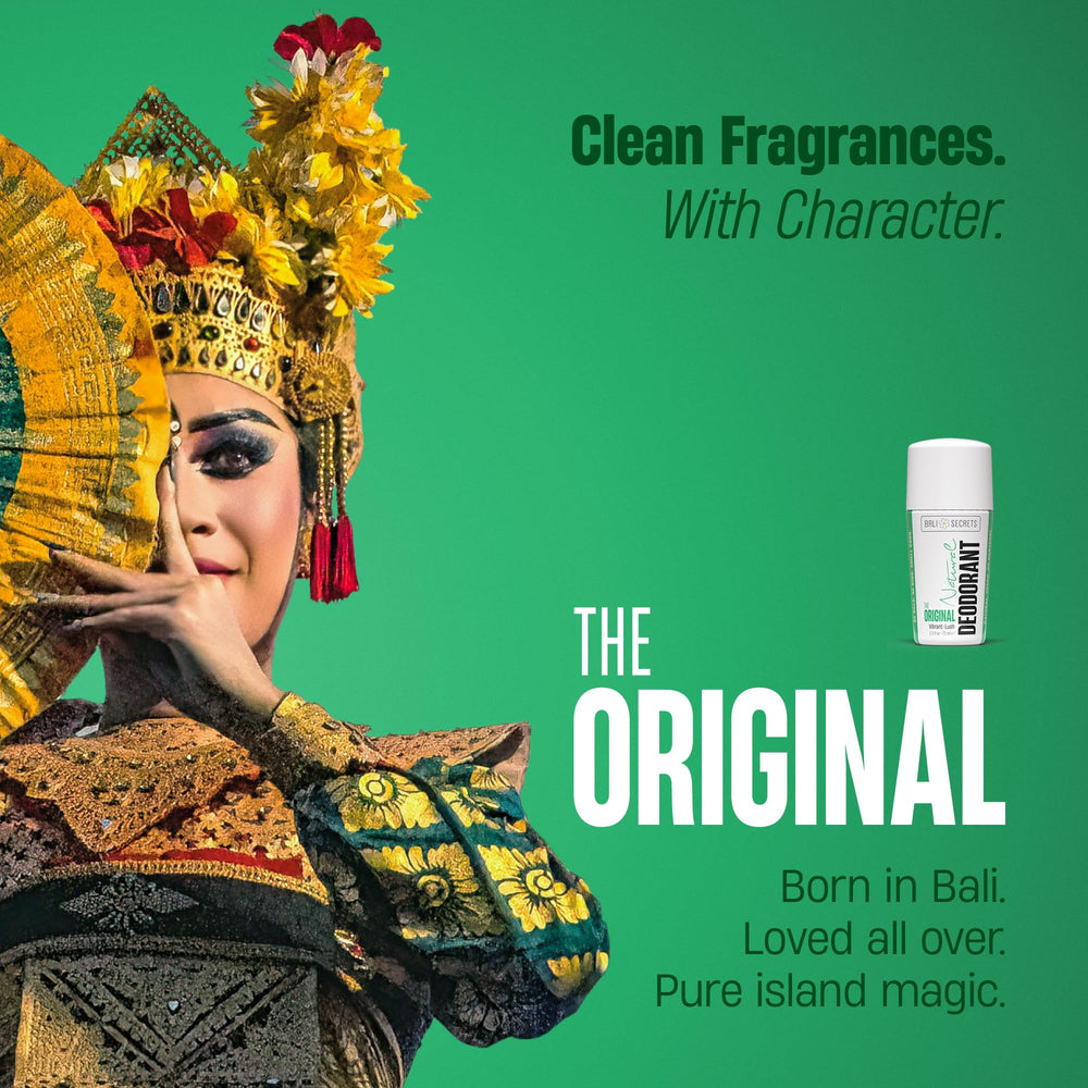 Bali Secrets roll-on application — easy glide for long-lasting freshness