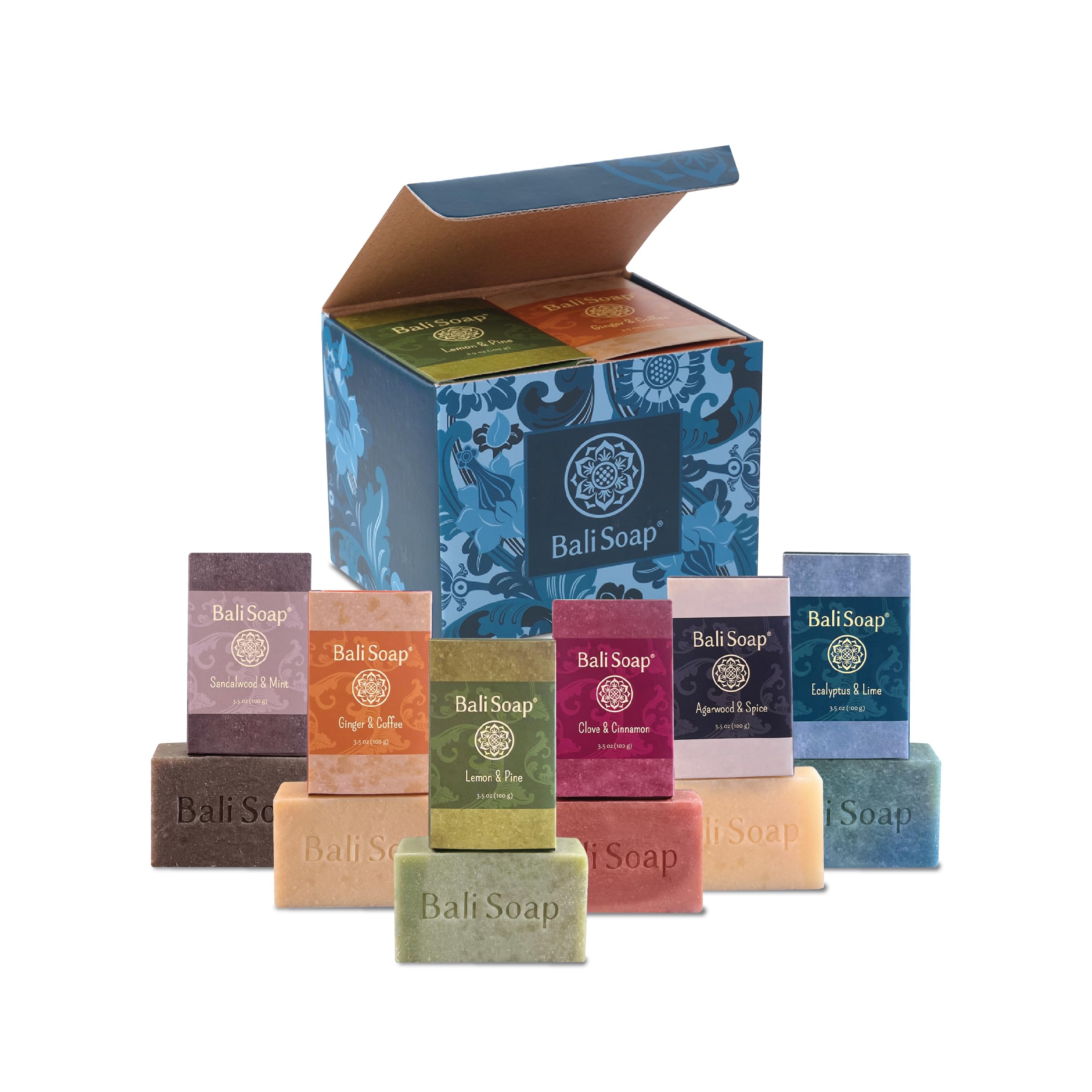 Bali Soap Masculine Collection box front, ideal gift for holidays.