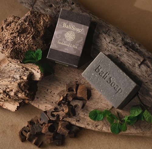 Bali Soap Masculine sandalwood-mint bar, refreshing daily grooming.