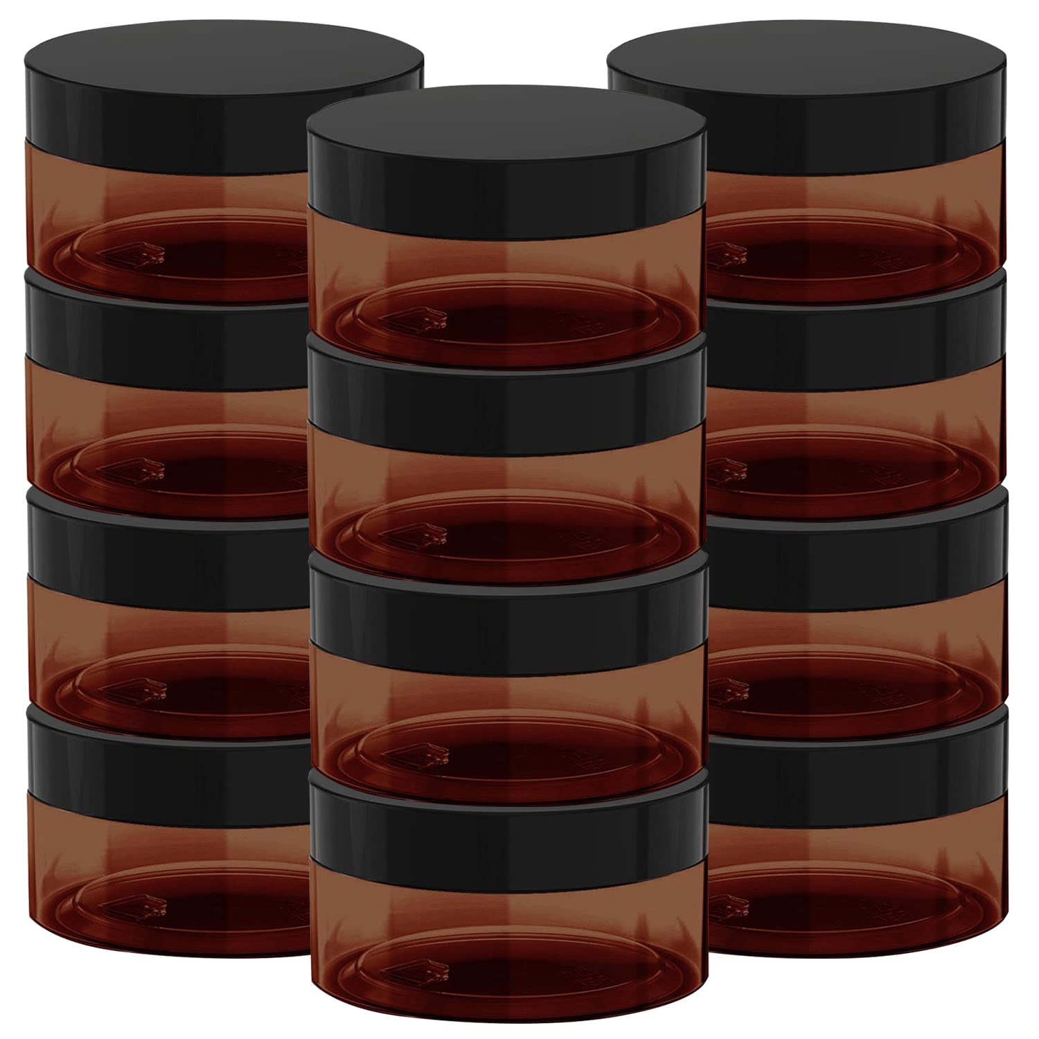 BallHull amber 8oz jar with black lid shows leak-proof seal for creams