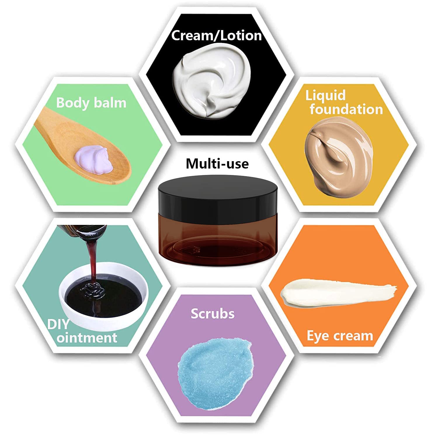BallHull compact amber jar design ideal for travel and bags