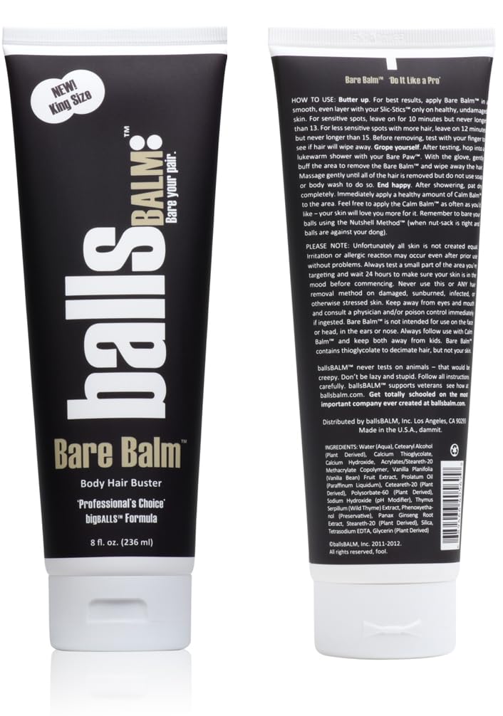 ballsBALM Bare Balm closeup cream texture ideal for gentle, skin-safe hair management