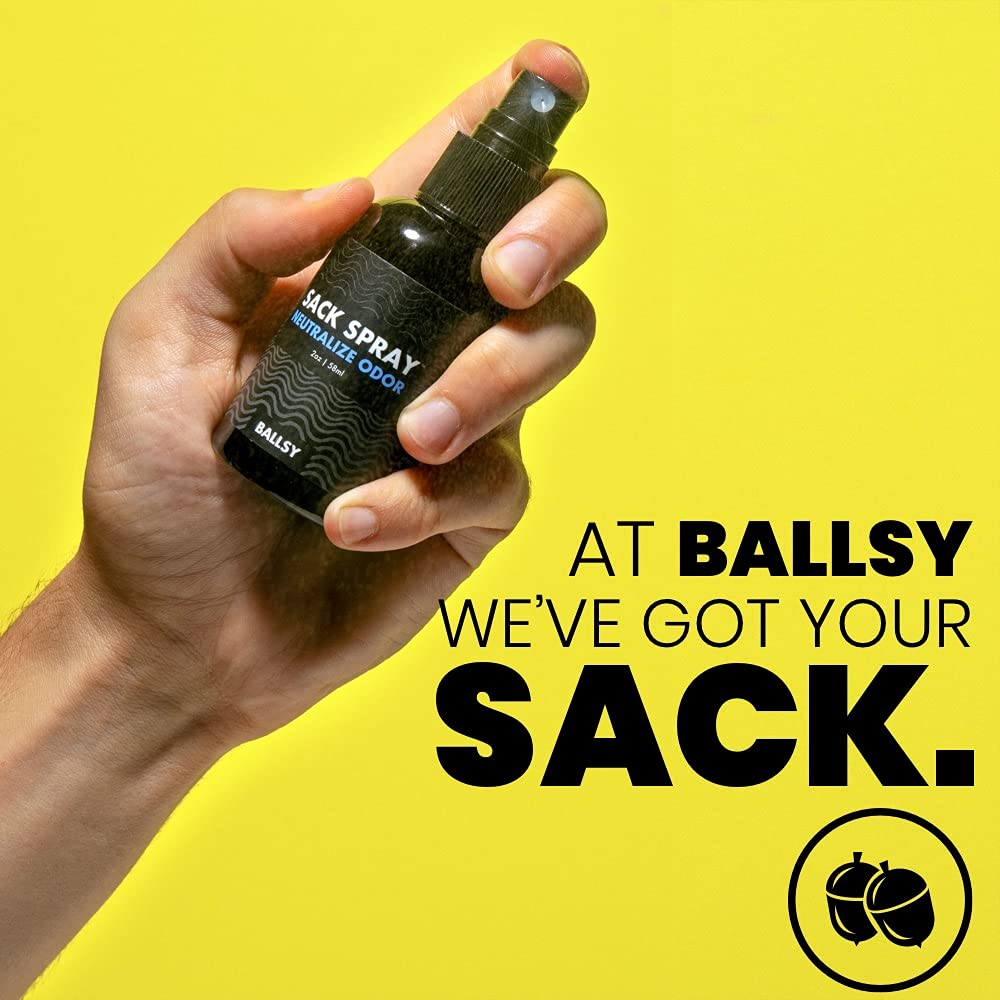 Ballsy Body & Groin Spray after-workout use for quick freshness and odor control.