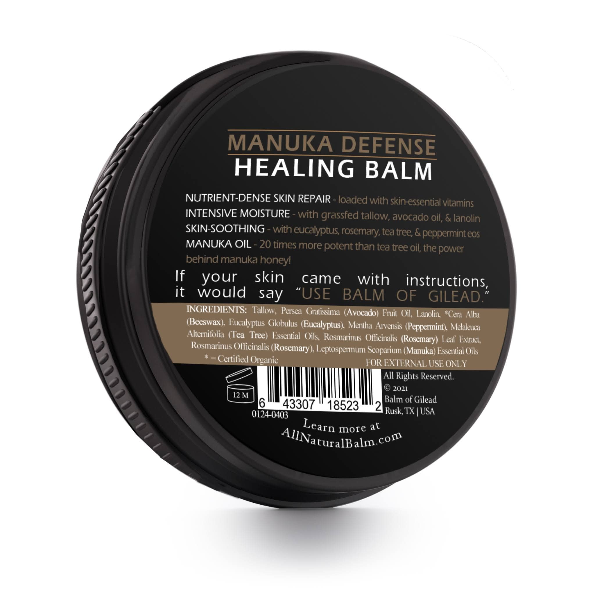 BALM OF GILEAD Grass-fed tallow blend jar for deep hydration.