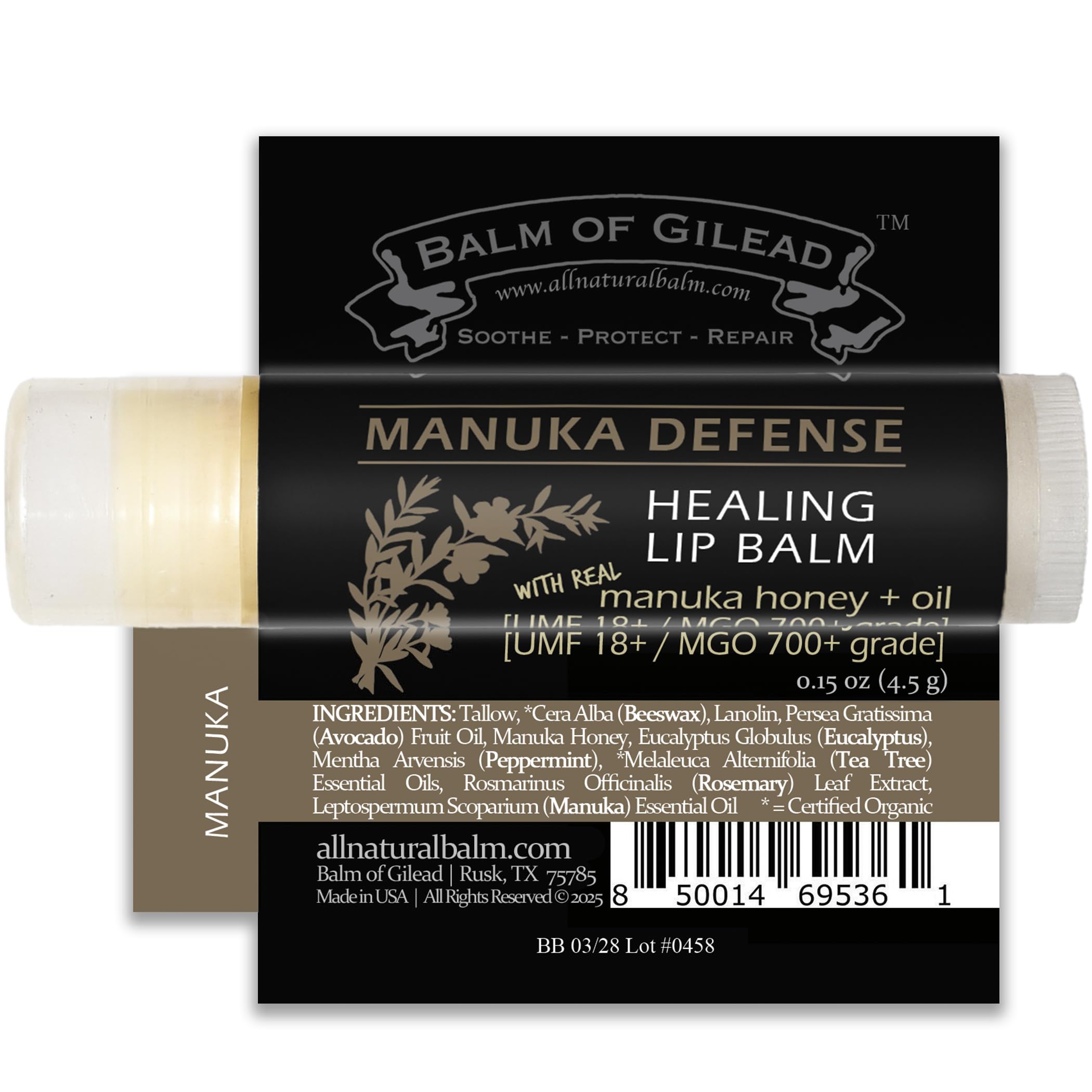 BALM OF GILEAD Manuka Defense Balm 4-pack for daily hydration