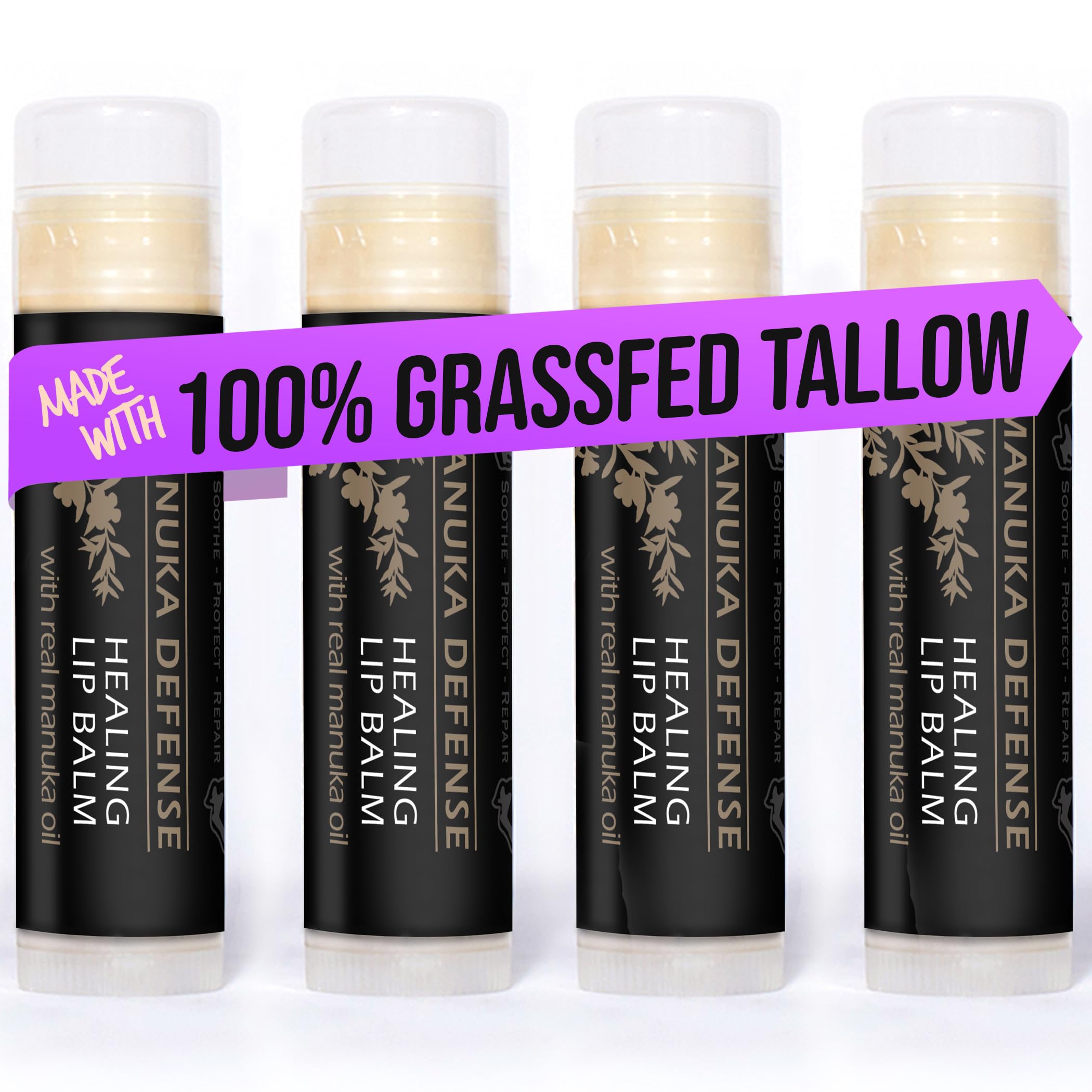 BALM OF GILEAD Manuka Defense Balm front view delivers instant lip hydration