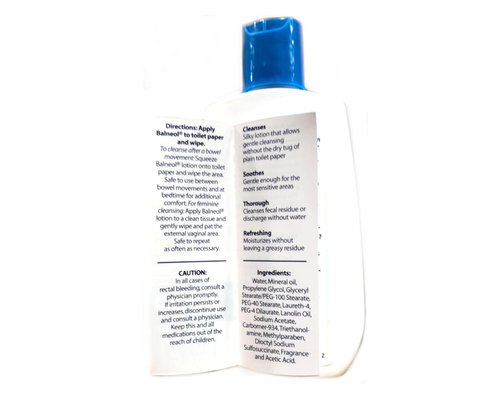 Balneol Hygienic Cleansing Lotion travel-size bottle ready for on-the-go.
