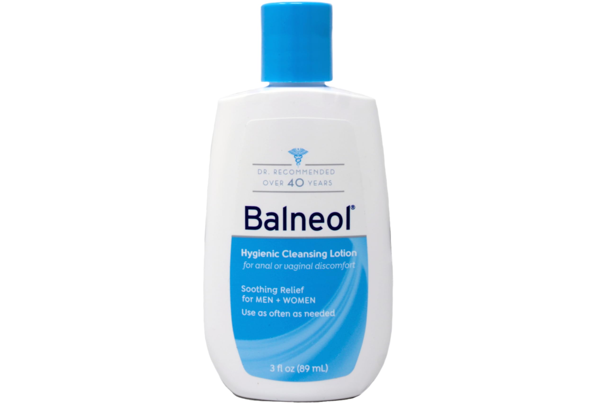 Balneol soft lotion application—easy, non-irritating cleansing for delicate areas