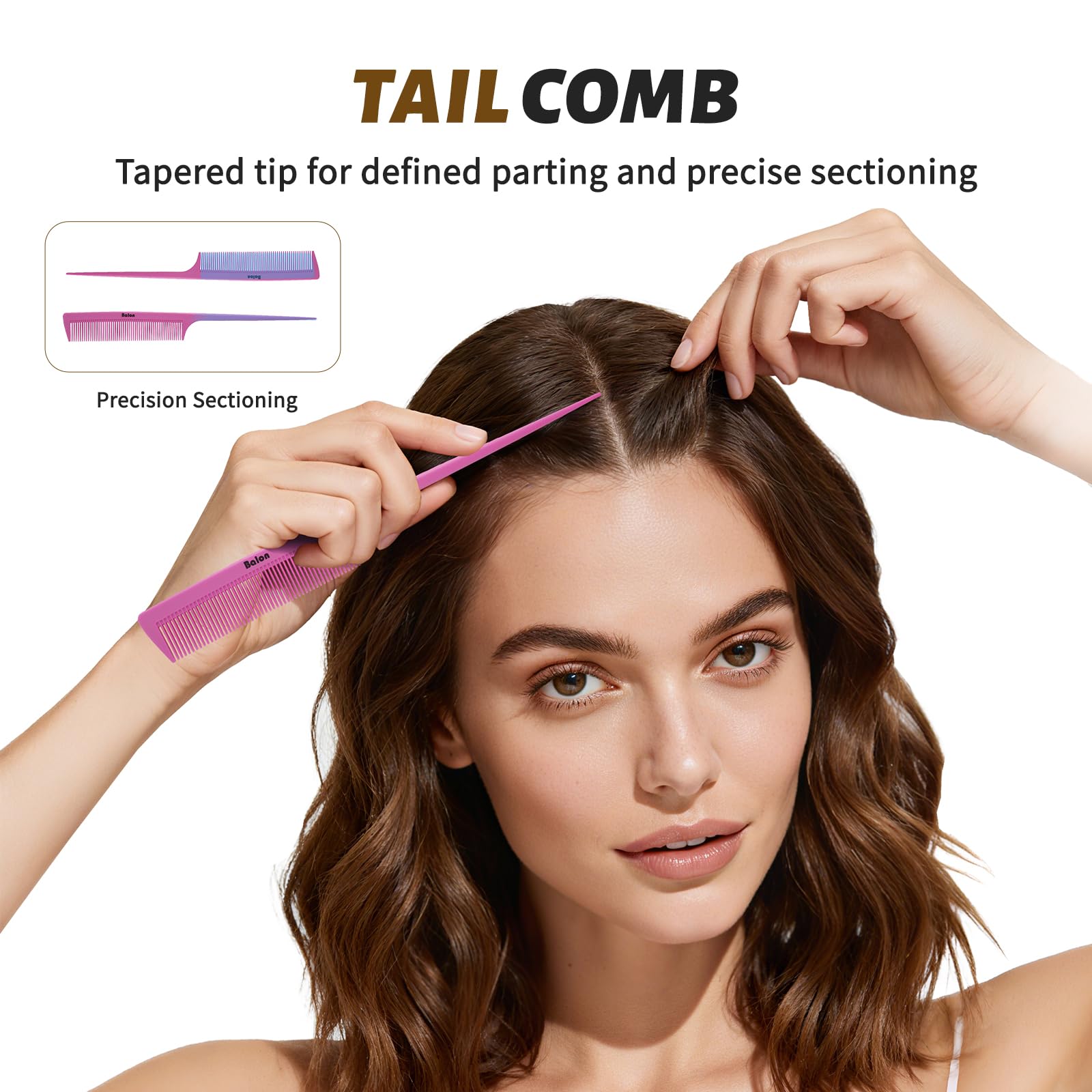 BALON Detangling Brush – carbon-material anti-static bristles reduce static and frizz