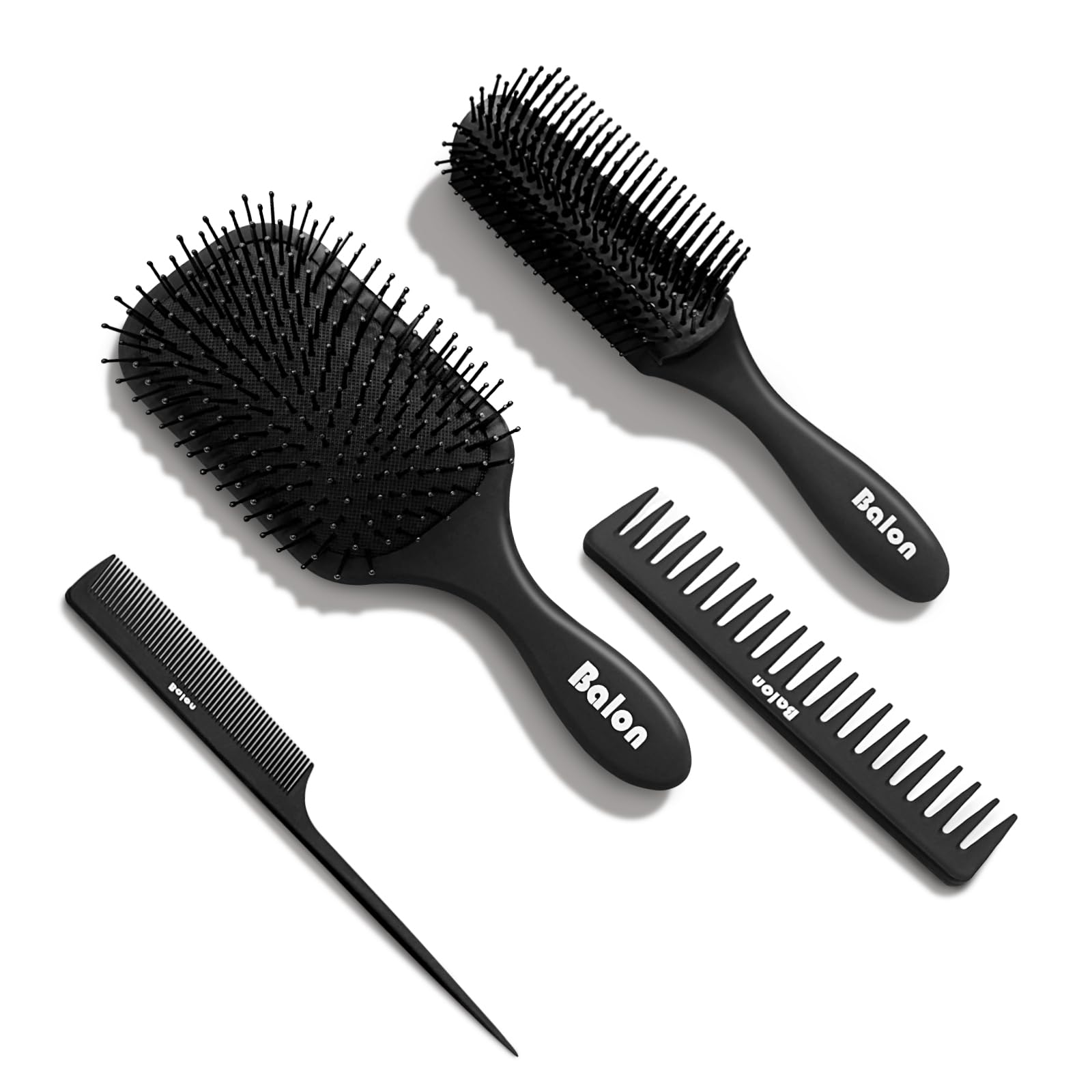 BALON paddle brush for detangling and shine on wet or dry hair
