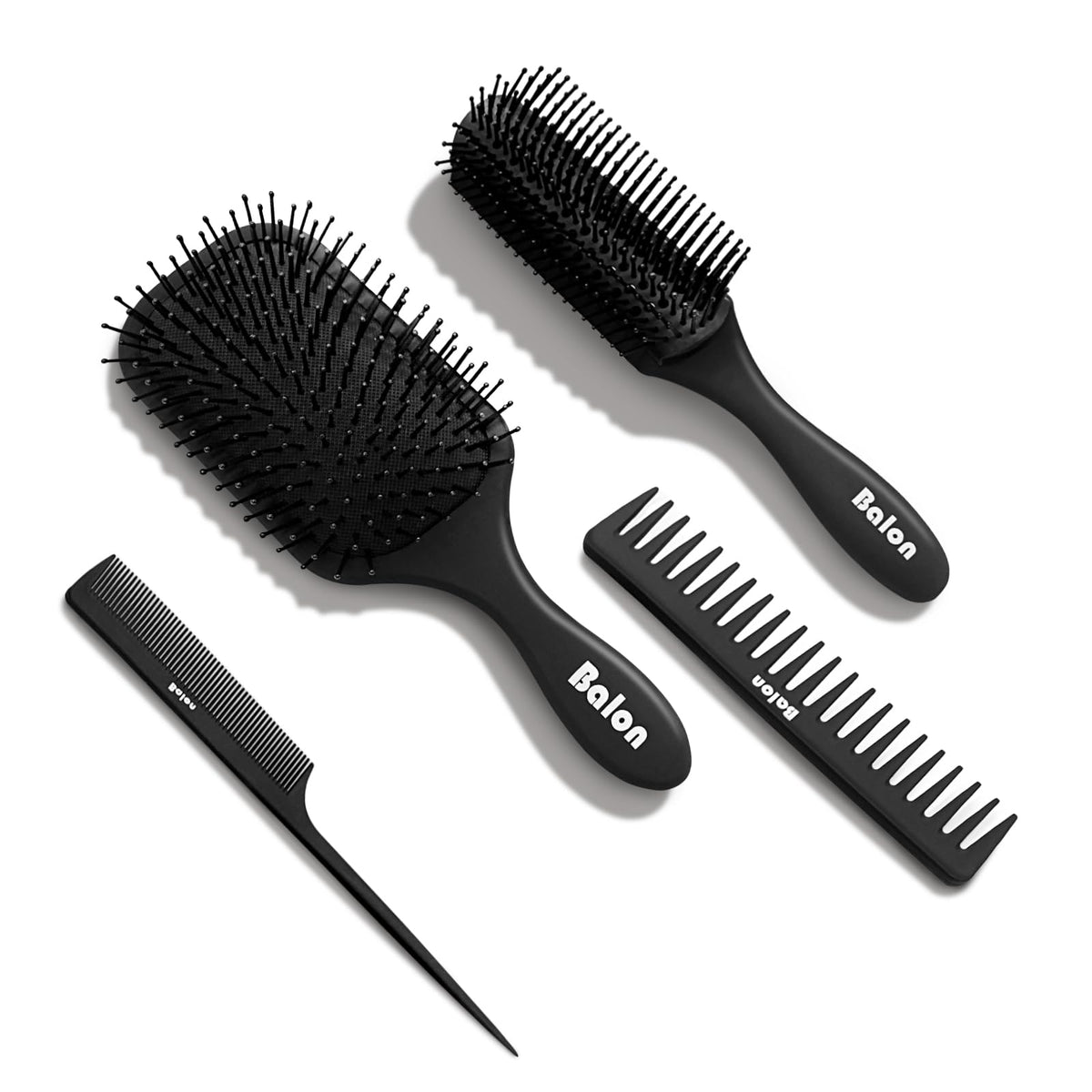 BALON paddle brush for detangling and shine on wet or dry hair